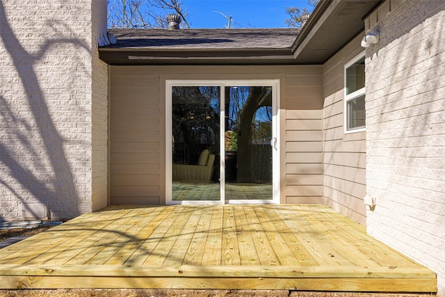 view of wooden deck