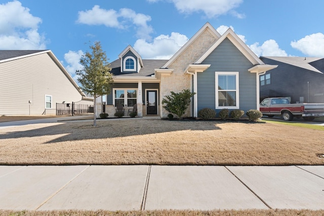 view of front of property featuring stone siding