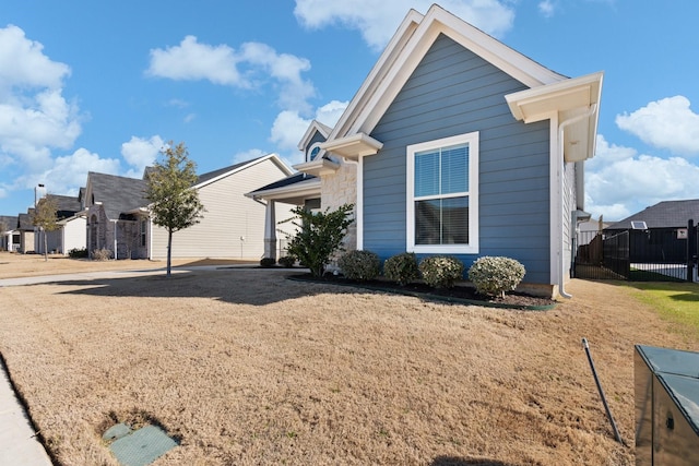 view of front of property with fence