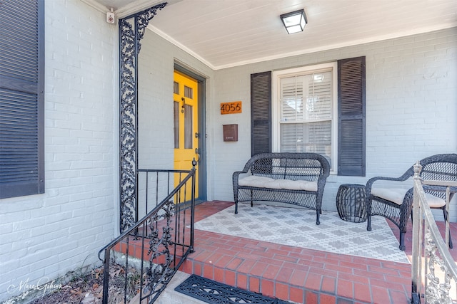 exterior space with a porch