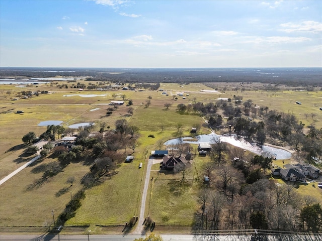 aerial view with a rural view