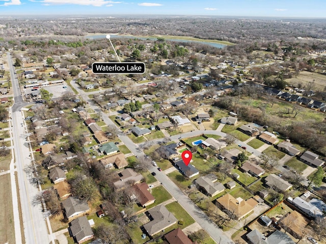 bird's eye view with a residential view