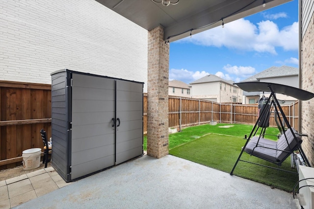 view of patio / terrace with a fenced backyard