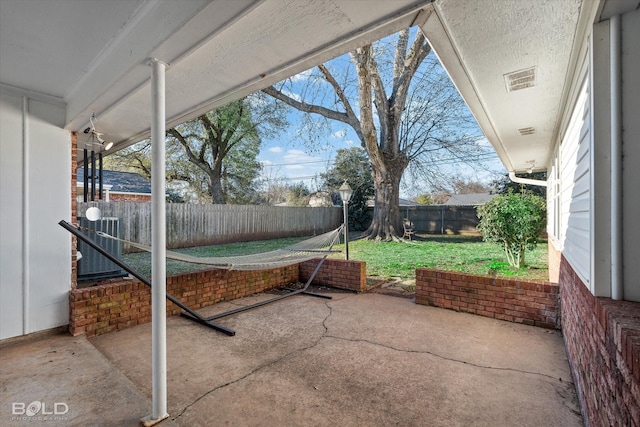 view of patio / terrace featuring a fenced backyard