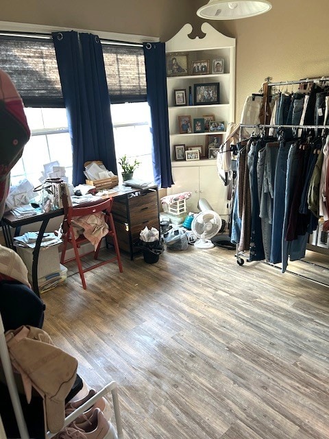 interior space featuring wood finished floors