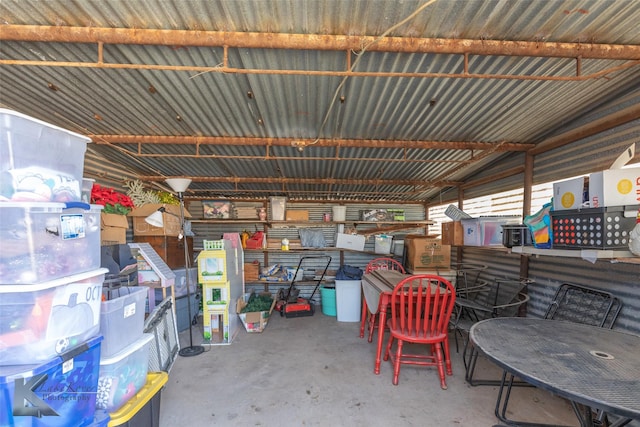 view of storage room