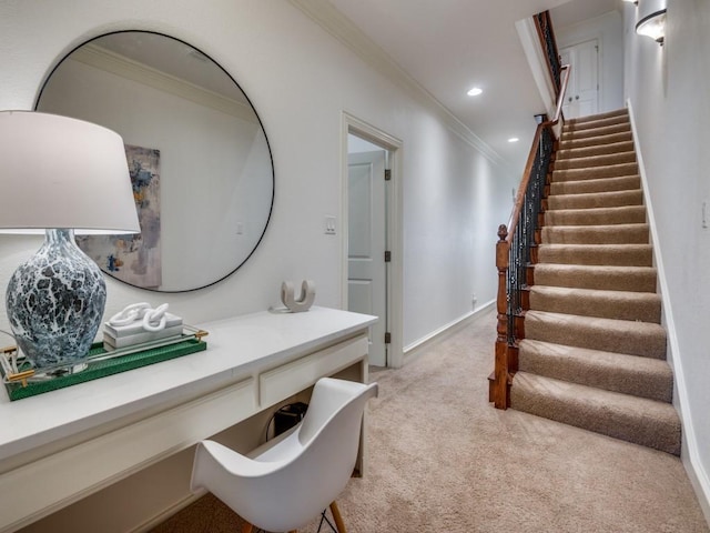 4520 Gilbert Ave, Dallas, TX 75219 - living room featuring a raised ceiling, wine cooler, crown molding, light colored carpet, and ceiling fan