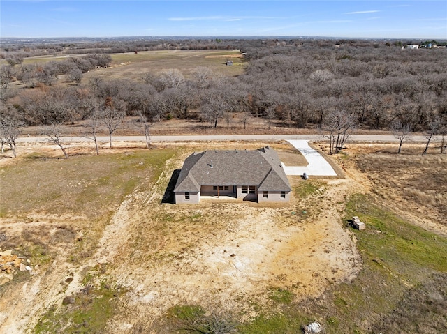 aerial view with a rural view