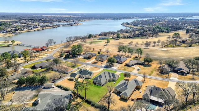 418 Navajo Trl, Gainesville, TX 76240 - drone / aerial view featuring a water view and a residential view
