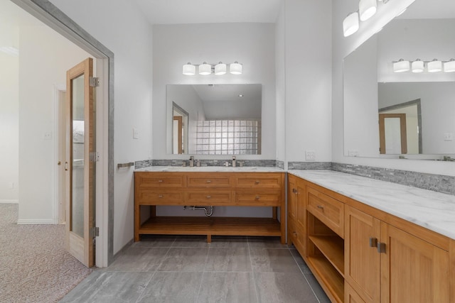 full bathroom featuring vanity