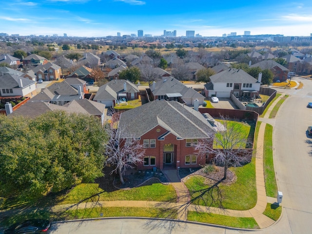 birds eye view of property featuring a residential view