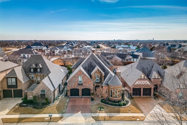 bird's eye view with a residential view