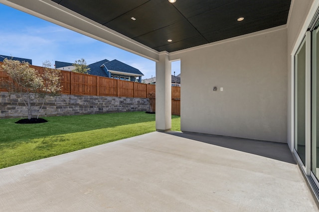 view of patio with fence