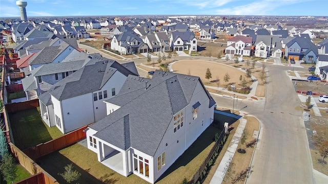 aerial view featuring a residential view