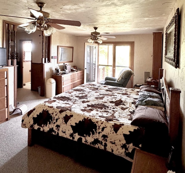 188 Walker Rd, Olney, TX 76374 - carpeted bedroom with a ceiling fan
