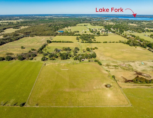 bird's eye view featuring a rural view