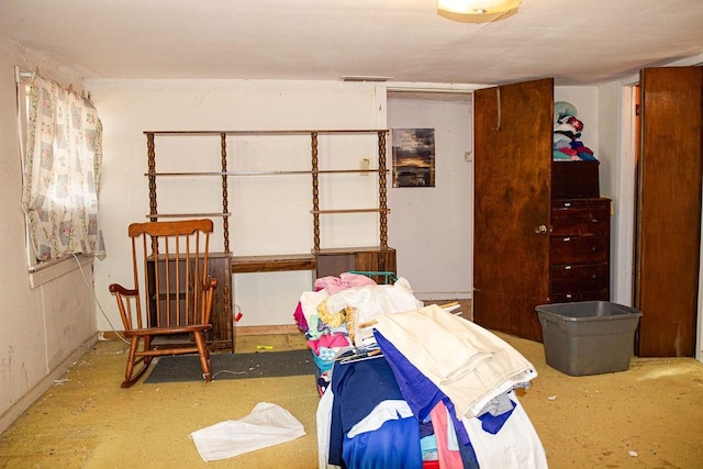 bedroom featuring visible vents