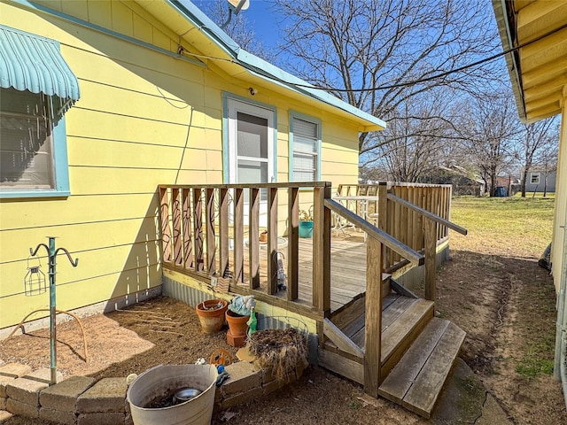 view of wooden deck