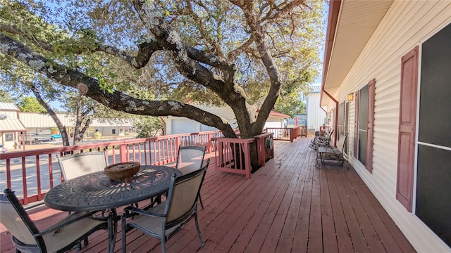 view of wooden terrace