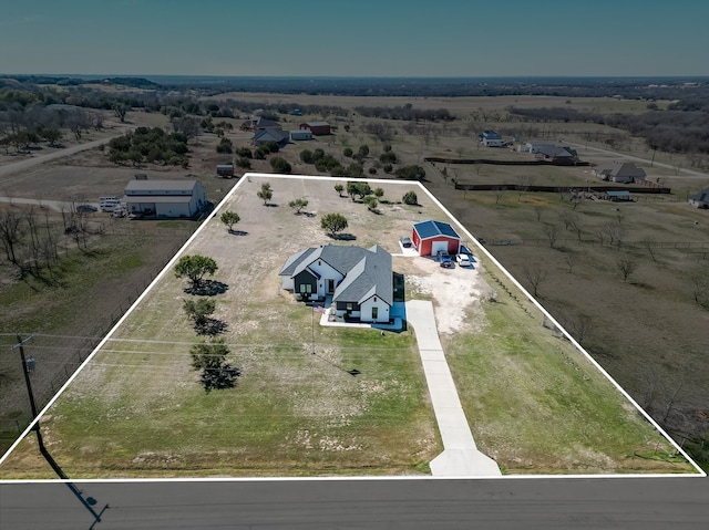 drone / aerial view featuring a rural view