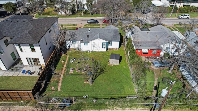 aerial view featuring a residential view