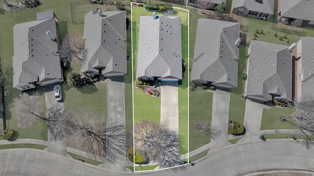 bird's eye view featuring a residential view