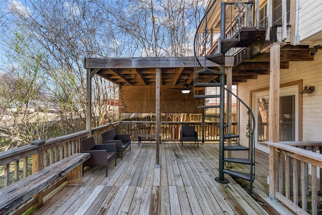 view of wooden terrace