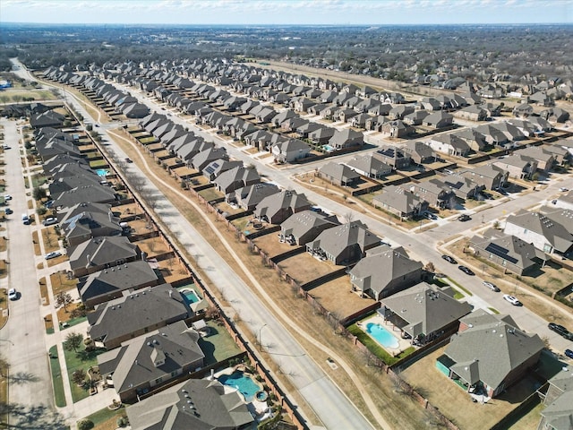 aerial view featuring a residential view