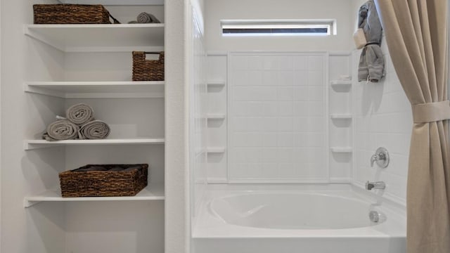 full bath featuring shower / bath combo