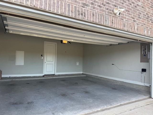 garage featuring baseboards