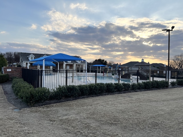 pool with fence