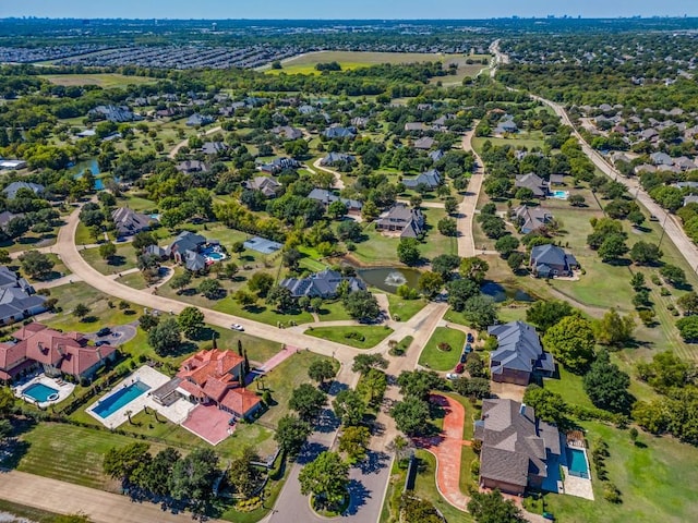 aerial view featuring a residential view