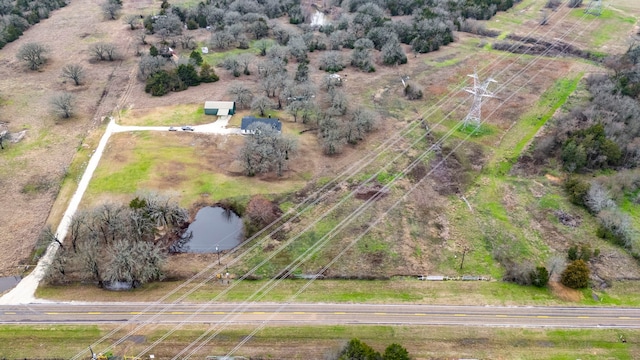 aerial view with a rural view