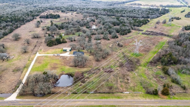 bird's eye view with a rural view