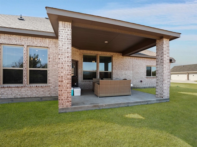 view of patio with an outdoor hangout area