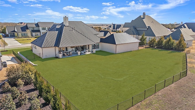 drone / aerial view with a residential view