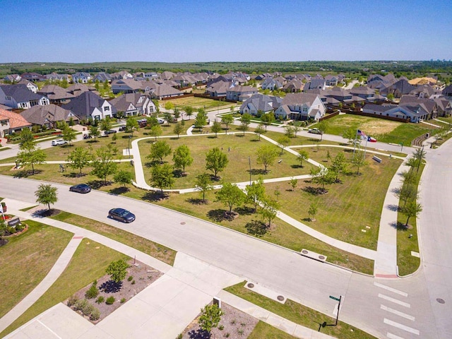 bird's eye view with a residential view