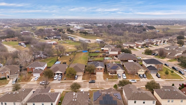 aerial view featuring a residential view