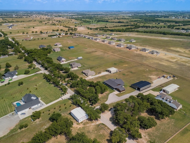 aerial view with a rural view