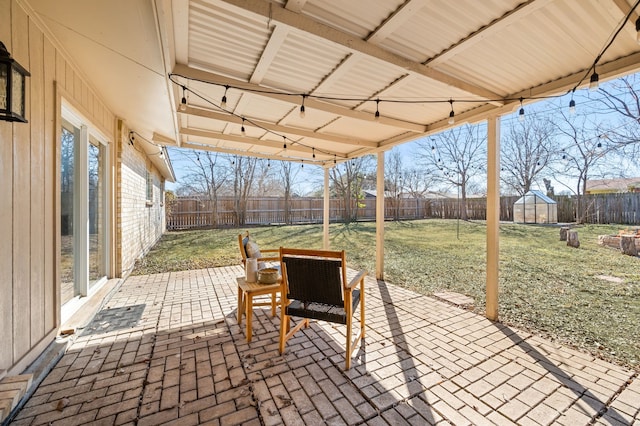 view of patio with a fenced backyard