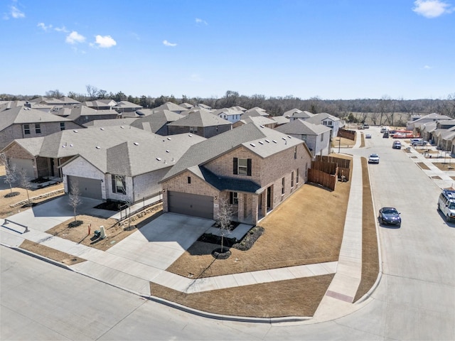 drone / aerial view with a residential view