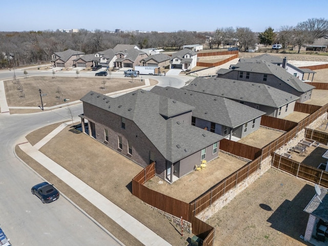 bird's eye view with a residential view