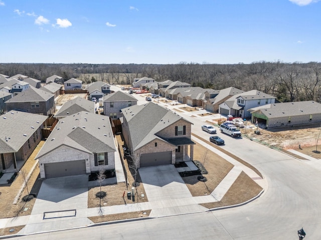 drone / aerial view with a residential view