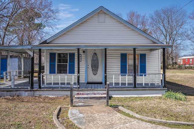 bungalow with covered porch