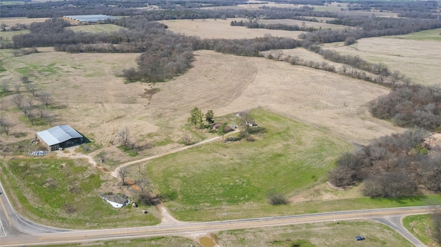 aerial view with a rural view