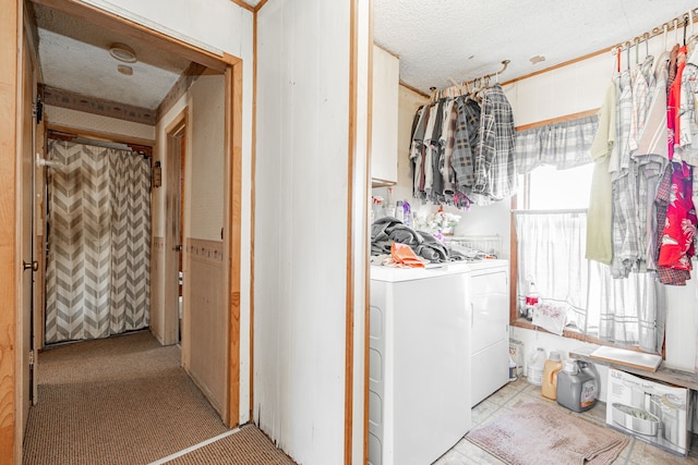 interior space with washer and dryer