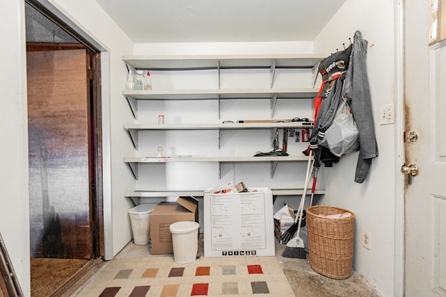 view of storage room