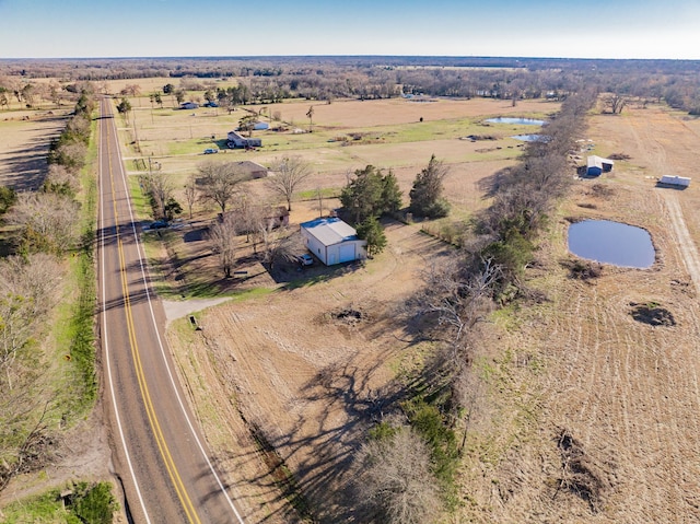 aerial view with a rural view