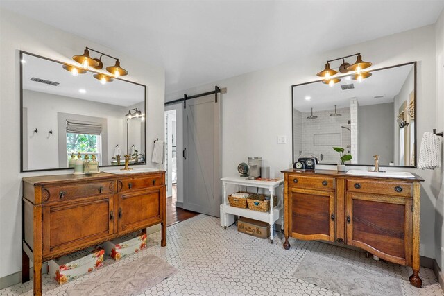 115 N 1st St, Midlothian, TX 76065 - bathroom featuring vanity and tiled shower