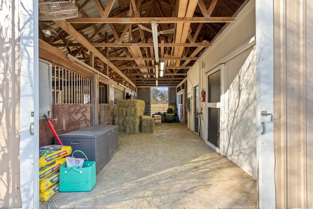 view of horse barn